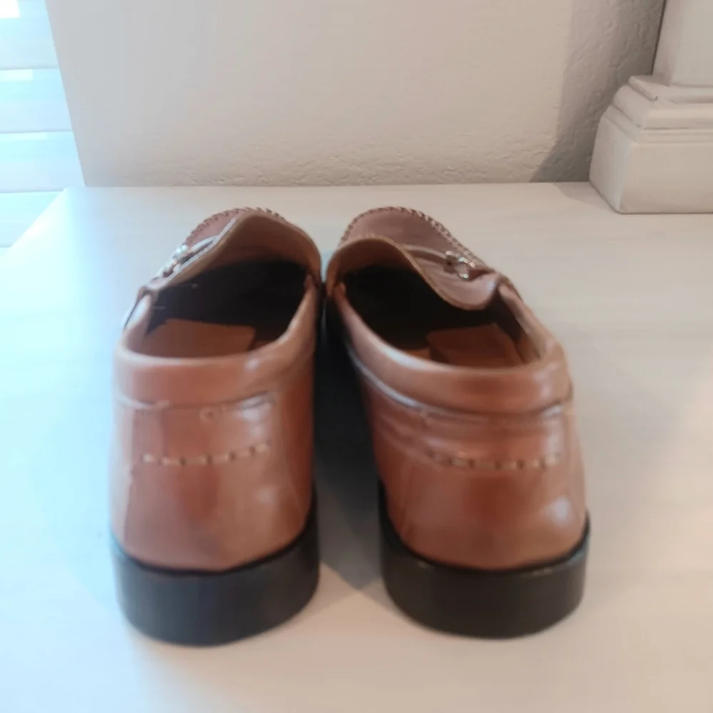 Cole Haan Country Loafers Womens 7.5 Narrow Leather Brown Horsebit Made in Italy - Picture 4 of 6